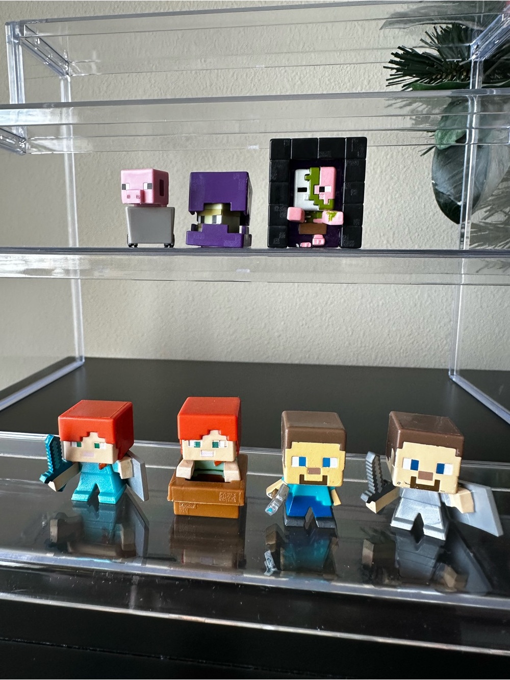 Minecraft Mini Figure Lot Steve Alex Pig Shulker Portal